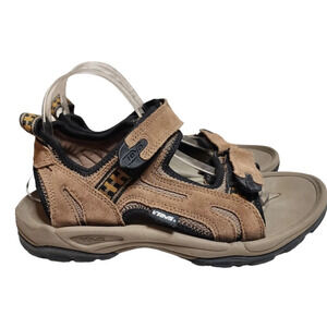 Teva Brown Leather 6571 hurricane sport sandals.  Men's size‎ 9